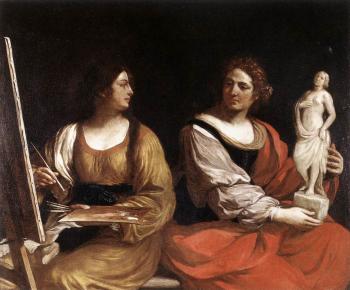 Guercino : Allegory of Painting and Sculpture